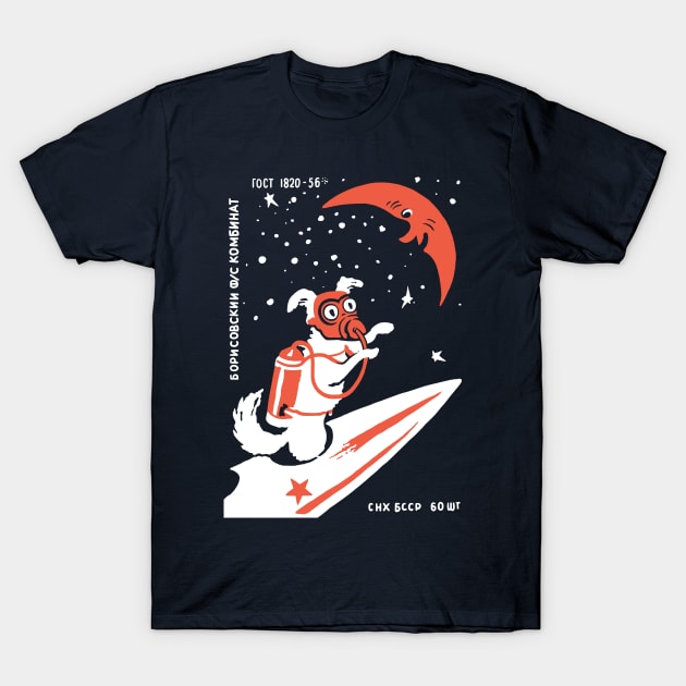 Laika - Soviet Space Dog T-Shirt by dumbshirts